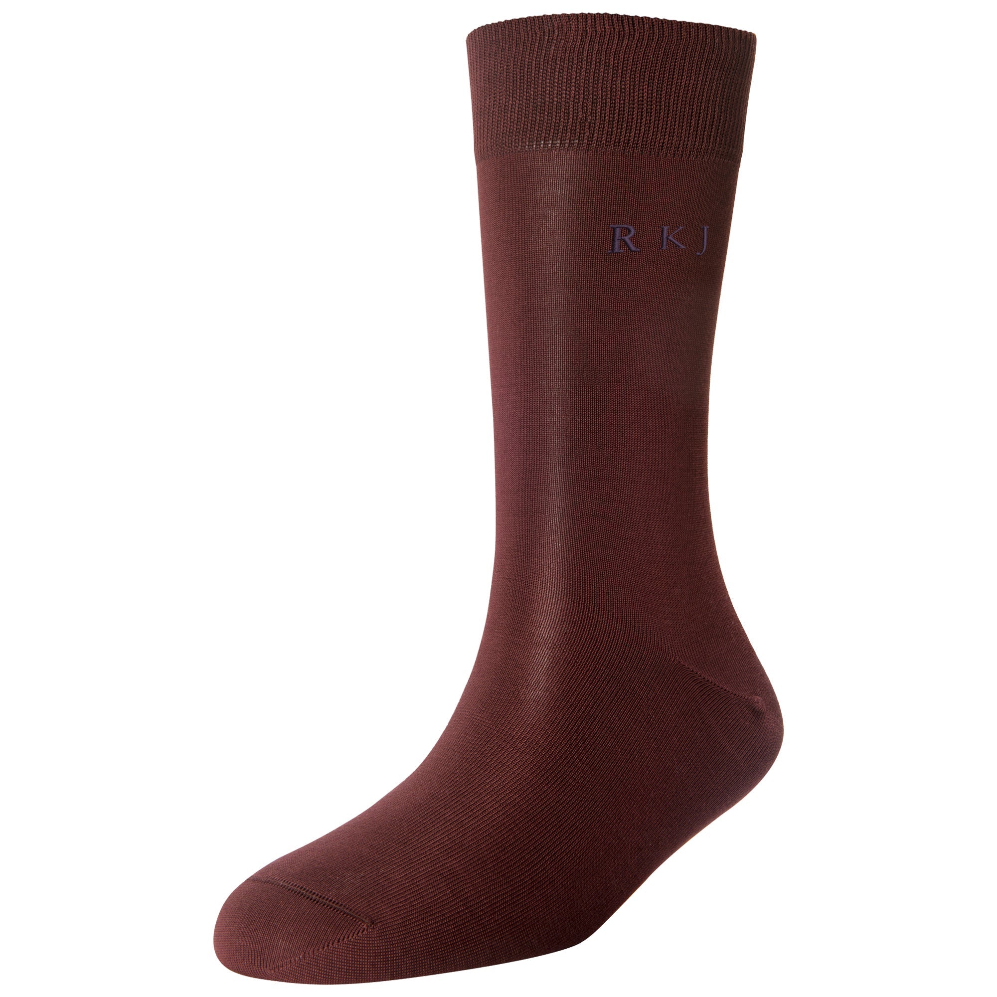 Men's Fine Monogram Standard Length Socks