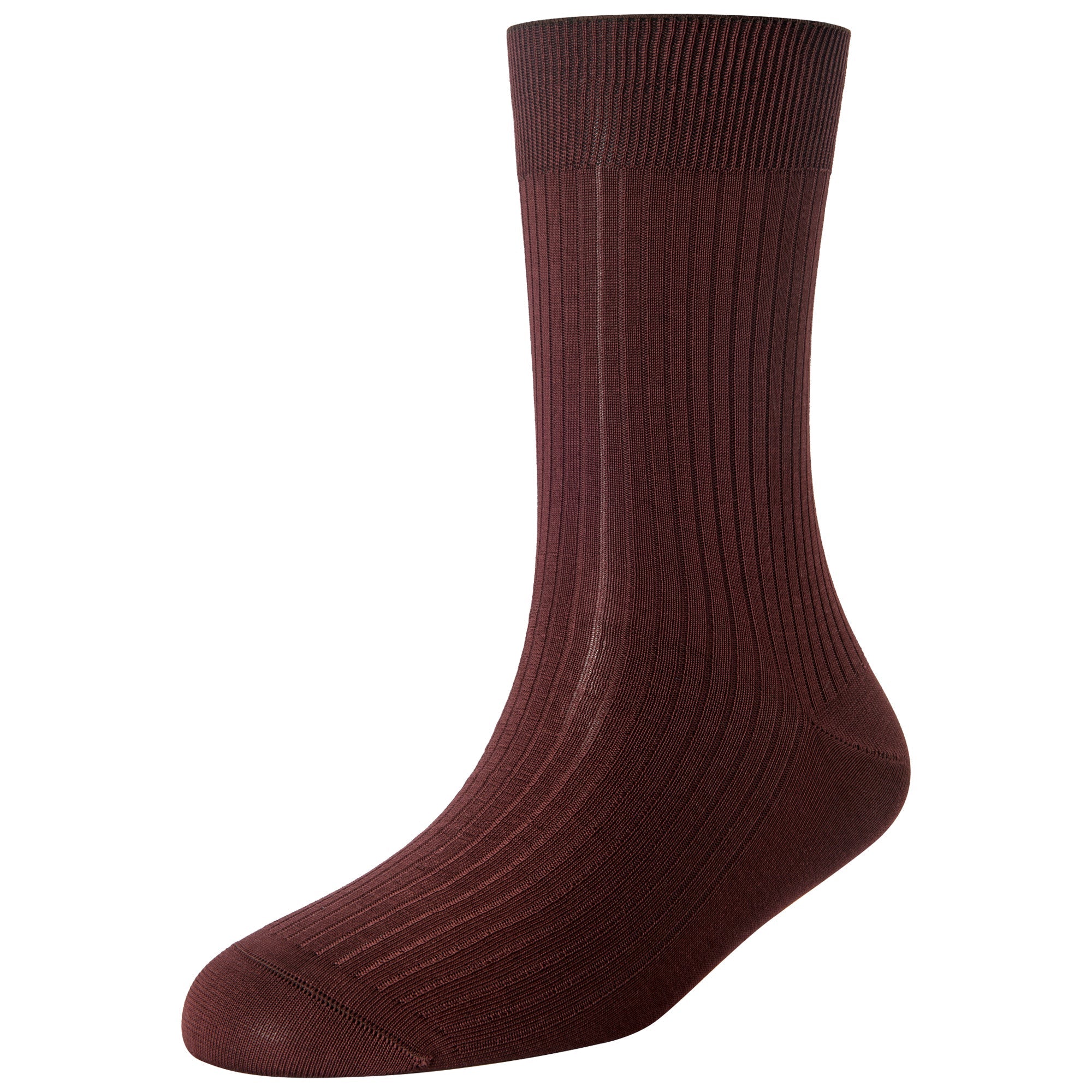 Men's Super Fine 4x1 Rib Full Length Socks