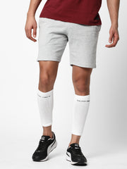 Young Wings Antibacterial Bamboo Fabric Calf Compression Sleeves for Unisex - Pack of 2 Pairs, Colour: White