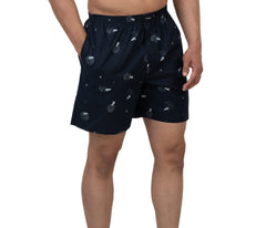 Cotstyle Navy Blue & Blue Colour Cotton Fabrics Checks Printed Above Knee Length Casuals Mens Wear Boxers - Pack of 2