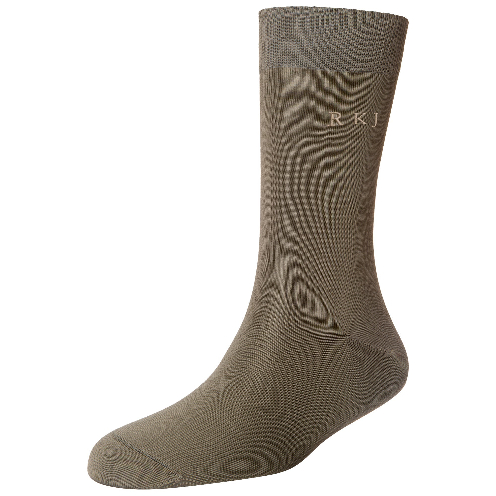 Men's Fine Monogram Standard Length Socks