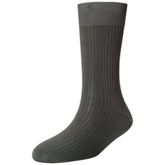 Men's Super Fine 4x1 Rib Full Length Socks