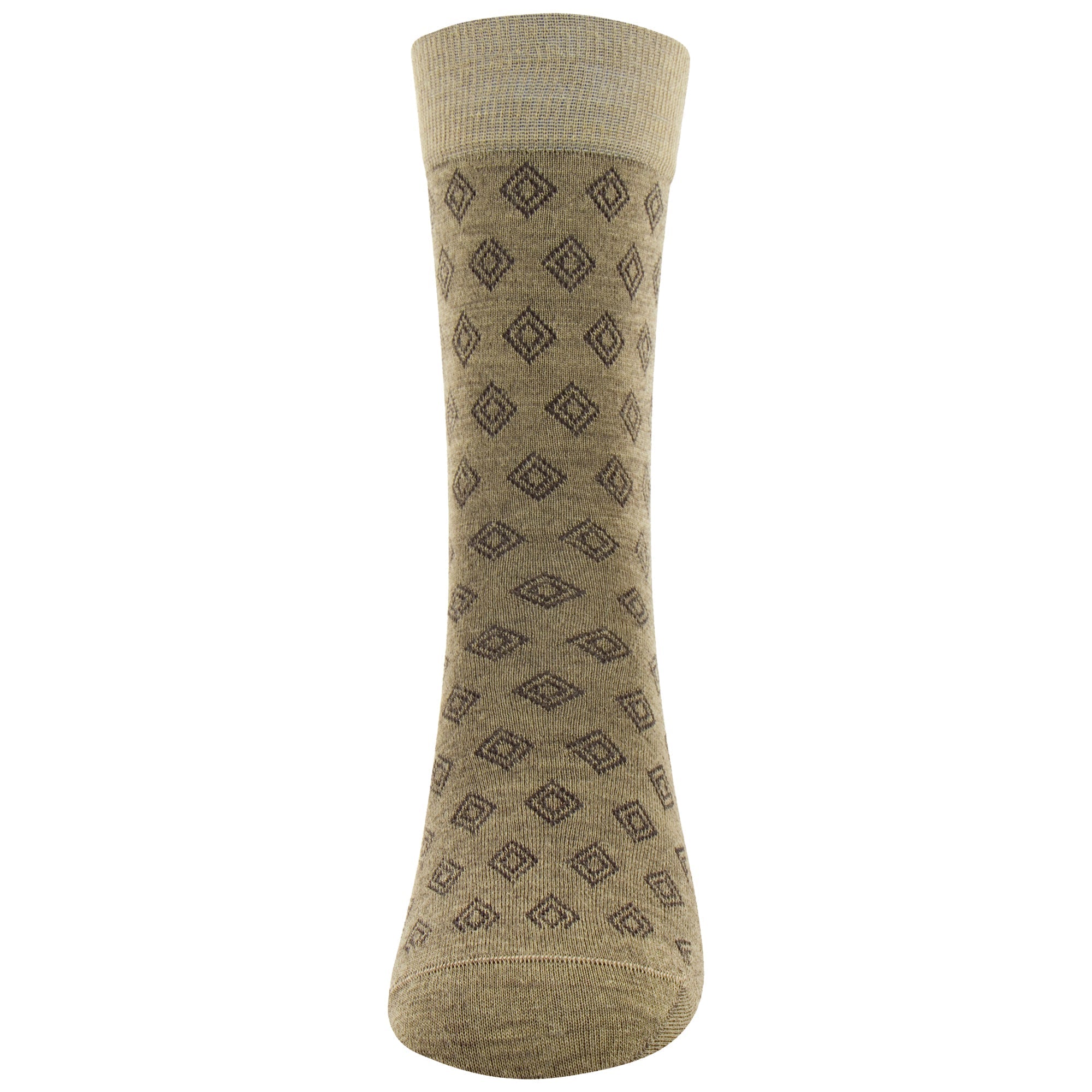 Men's Merino Wool Diamond Fashion Standard Length Socks