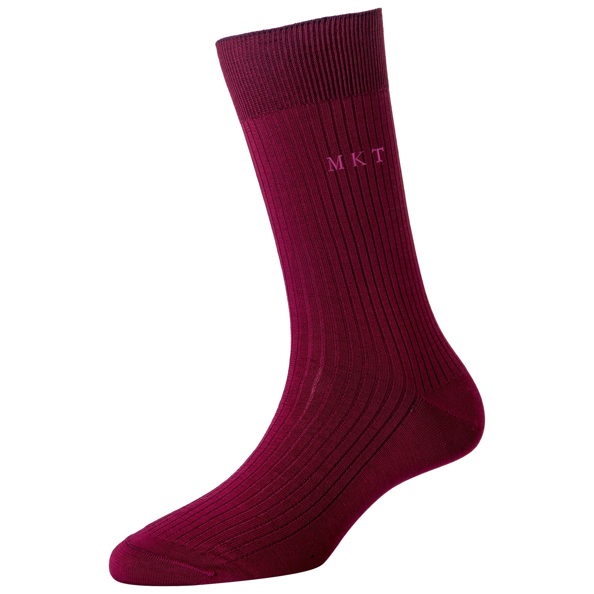 Women's Super Fine 4x1 RIB Monogram Socks