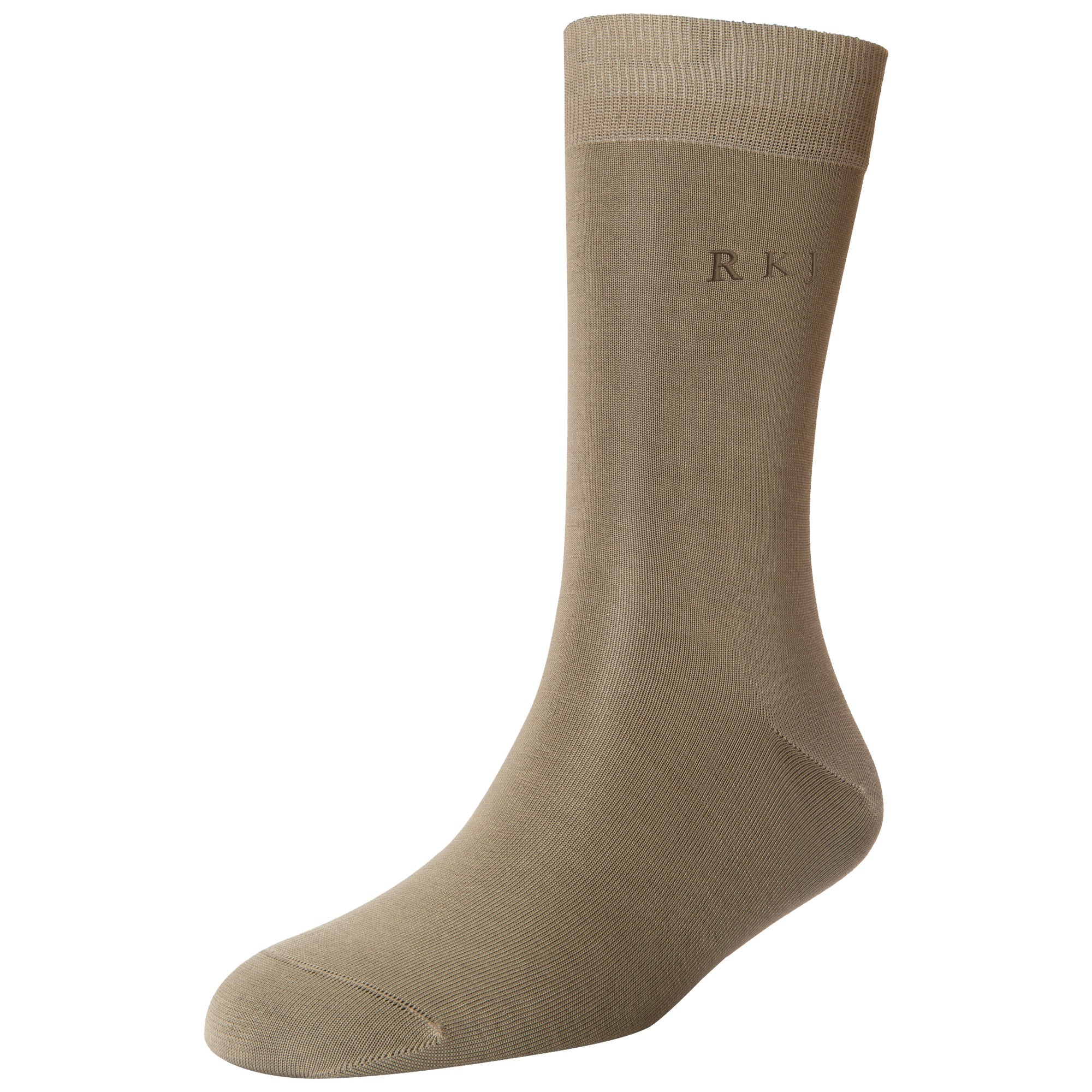 Men's Fine Monogram Standard Length Socks