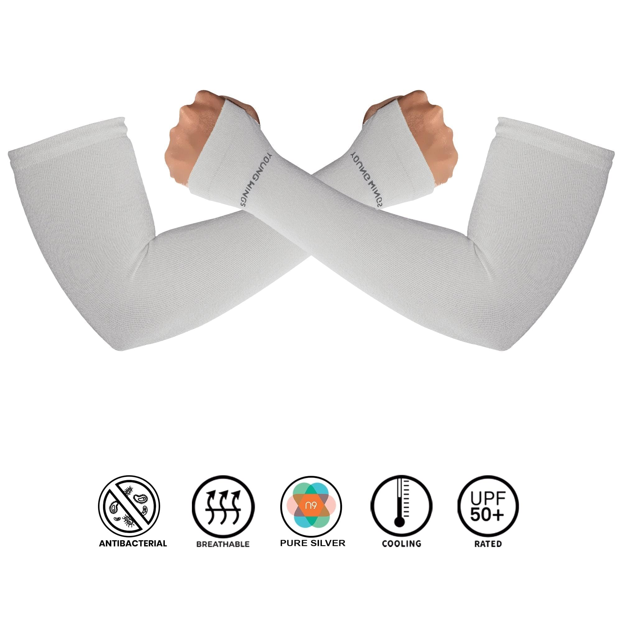 Antibacterial Arm Protectors/Sleeves for Men (Pack of 1 - Pair, UPF 50+)