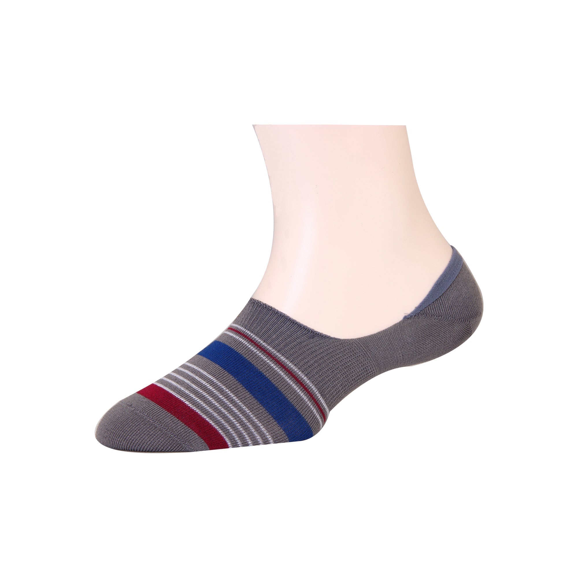 Men's Invisible/No-Show Two Big Stripe Socks