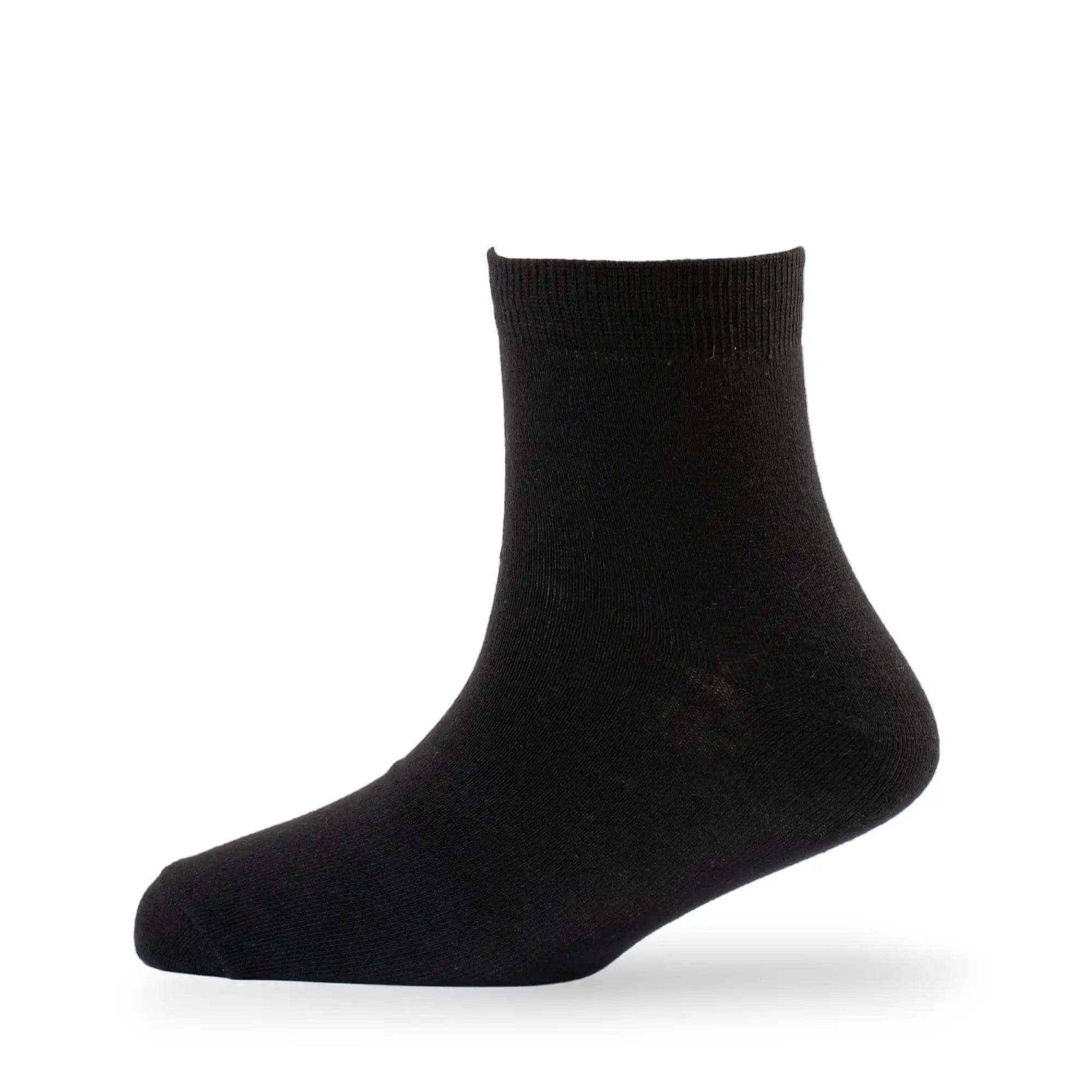 Young Wings Men's Black Colour Cotton Fabric Solid Ankle Length Socks - Pack of 5, Style no. M1-224
