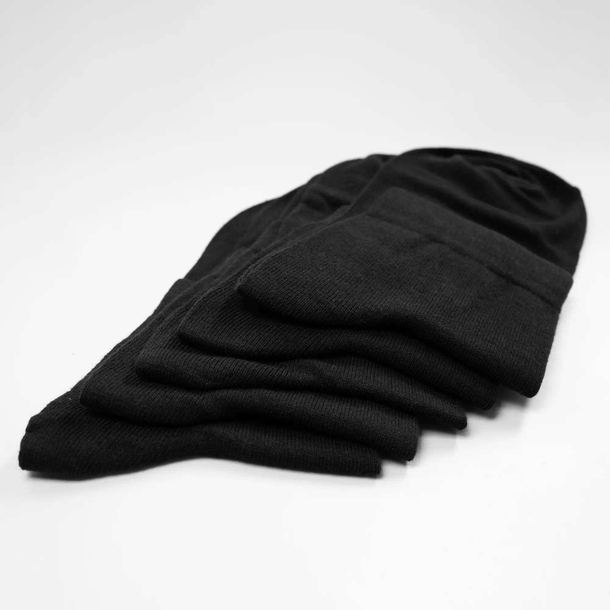 Young Wings Men's Black Colour Cotton Fabric Solid Ankle Length Socks - Pack of 5, Style no. M1-224