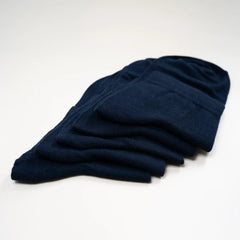 Young Wings Men's Navy Colour Cotton Fabric Solid Ankle Length Socks - Pack of 5, Style no. M1-224