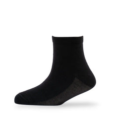 Young Wings Men's Black Colour Cotton Fabric Solid Ankle Length Socks - Pack of 5, Style no. M1-2143 N