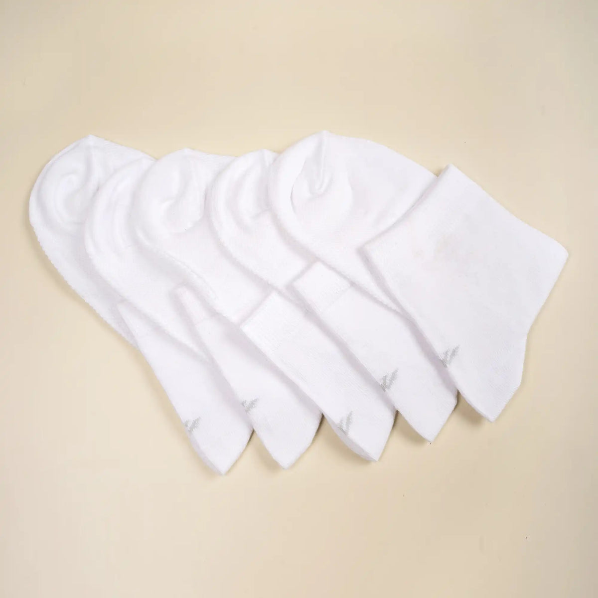 Young Wings Men's White Colour Cotton Fabric Solid Ankle Length Socks - Pack of 5, Style no. M1-2143 N