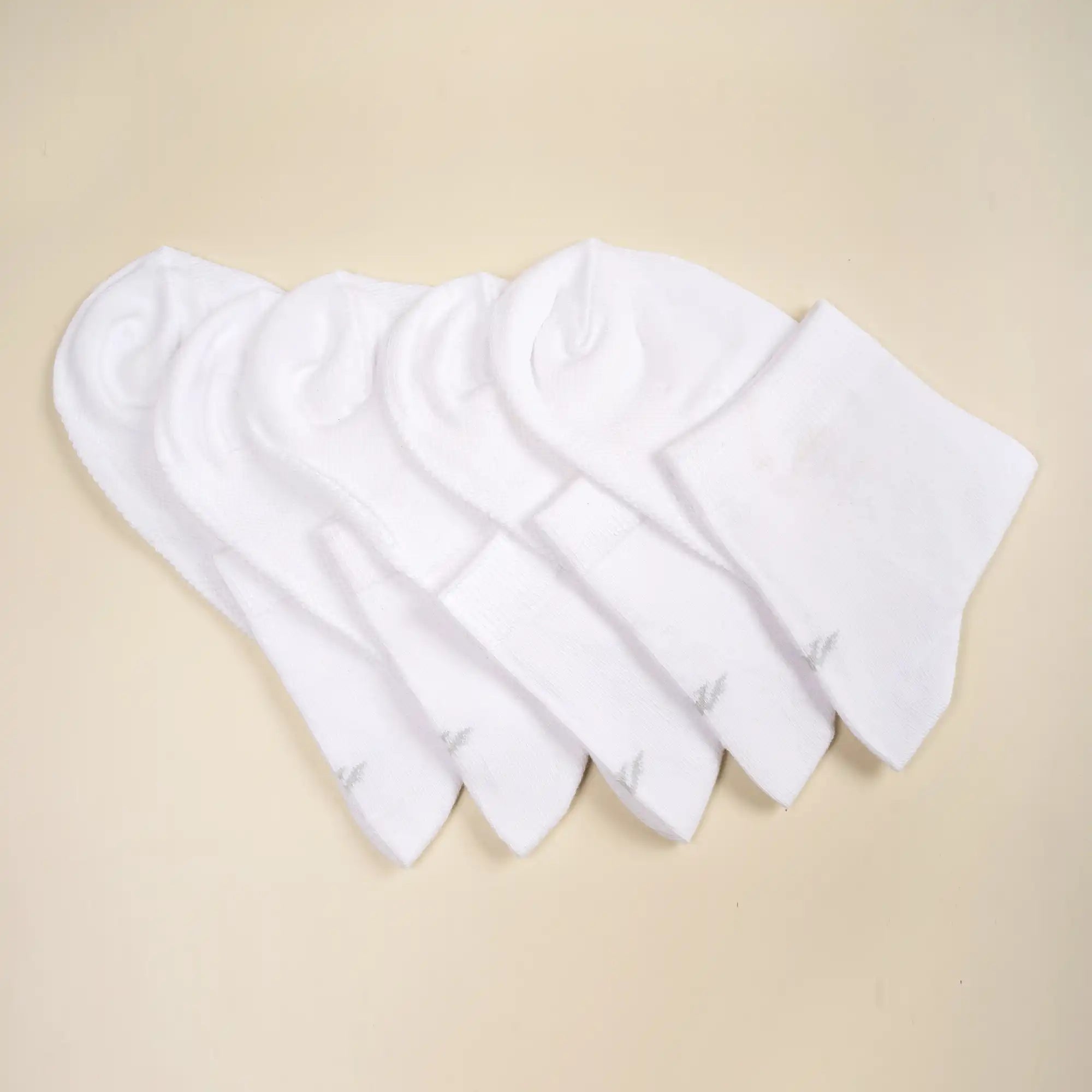 Young Wings Men's White Colour Cotton Fabric Solid Ankle Length Socks - Pack of 5, Style no. M1-2143 N