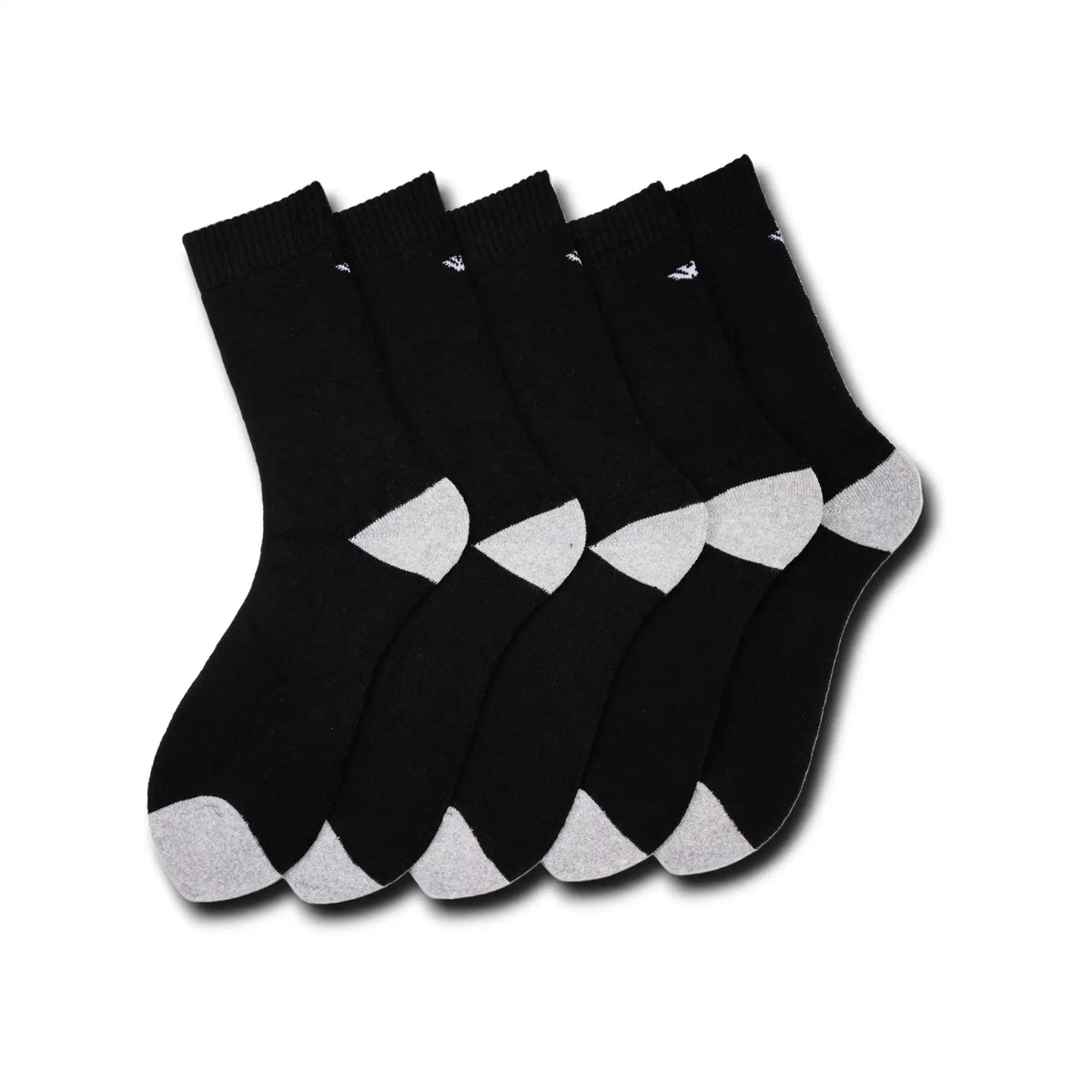 Young Wings Men's Black Colour Cotton Fabric Solid Full Length Socks - Pack of 3, Style no. M1-306 N
