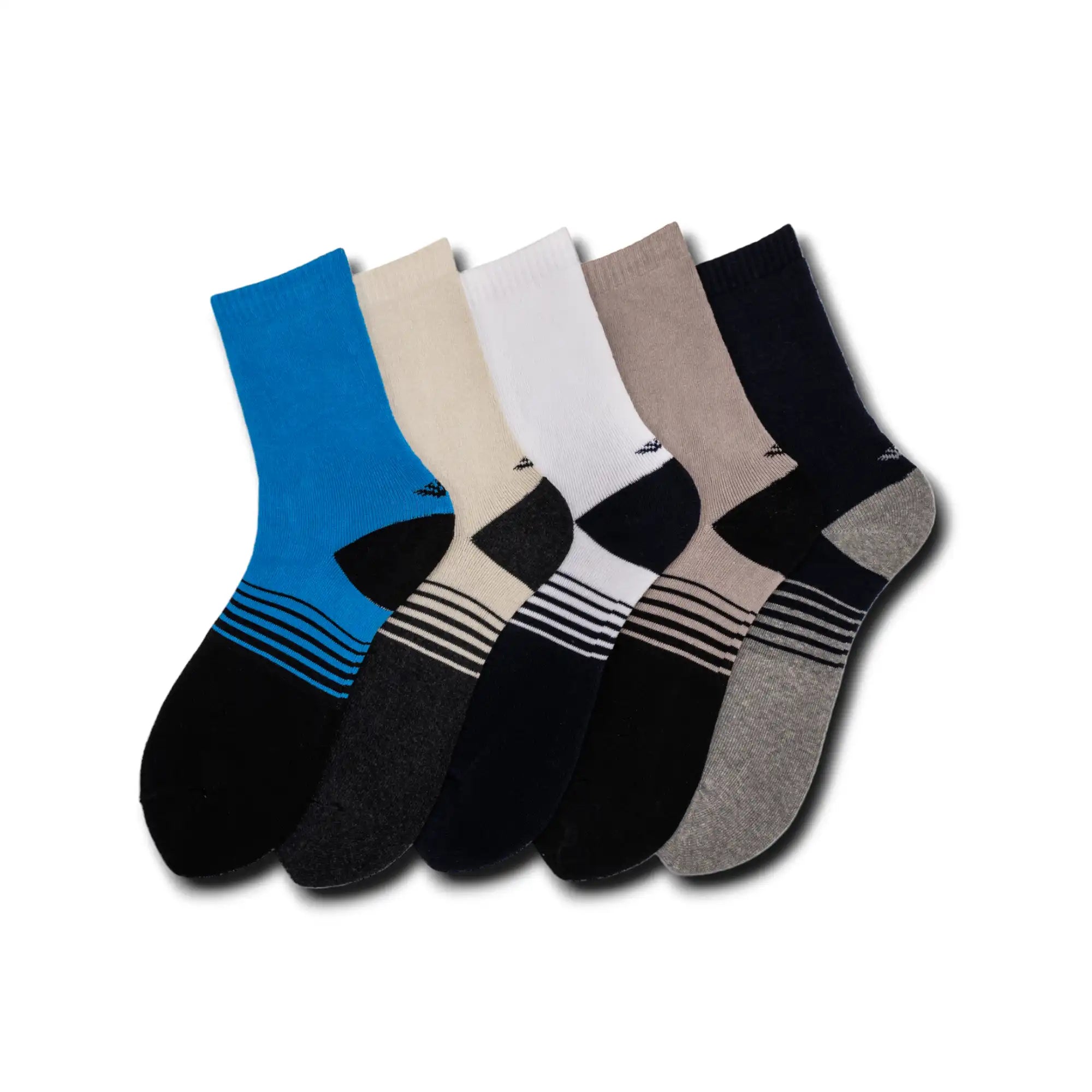 Young Wings Men's Multi Colour Cotton Fabric Design Full Length Socks - Pack of 3, Style no. M1-370
