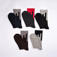 Young Wings Men's Multi Colour Cotton Fabric Design Full Length Socks - Pack of 3, Style no. M1-371 N
