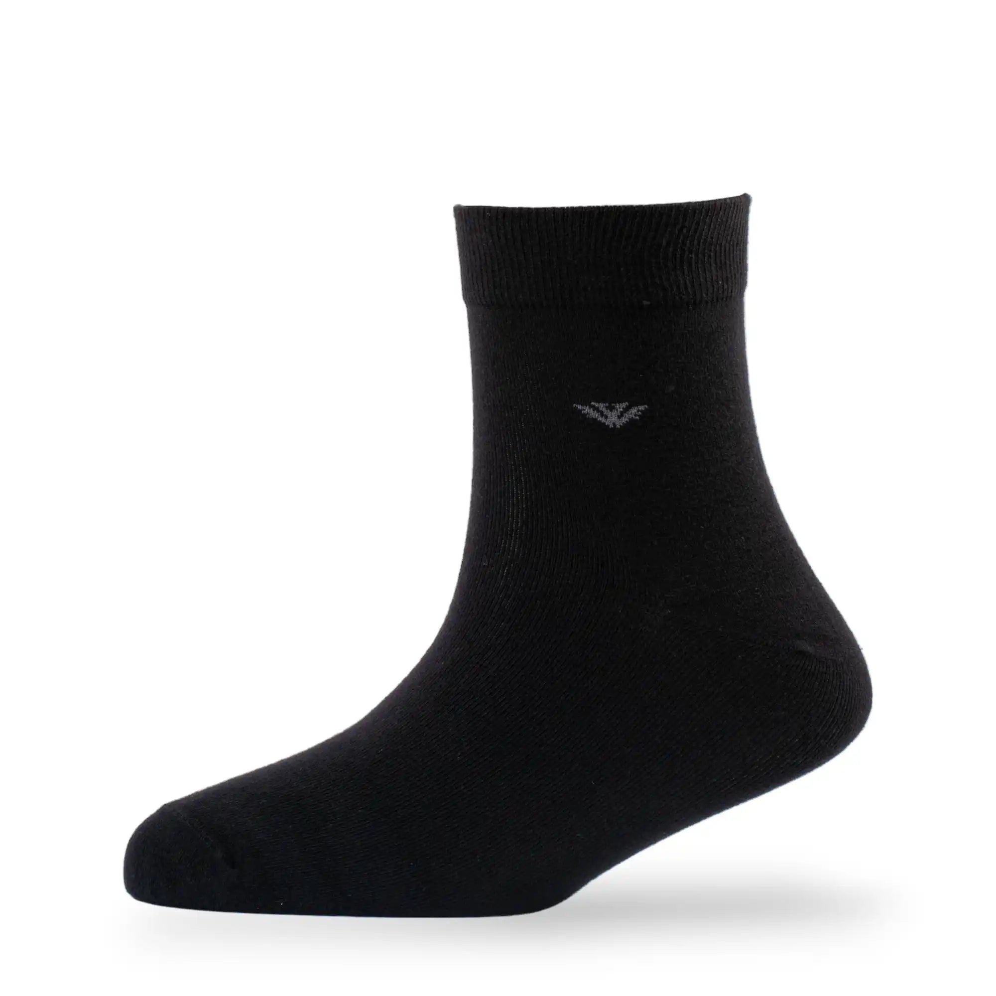 Young Wings Men's Black Colour Cotton Fabric Solid Ankle Length Socks - Pack of 5, Style no. 2400-M1