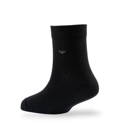 Young Wings Men's Black Colour Cotton Fabric Solid Ankle Length Socks - Pack of 5, Style no. 2400-M1