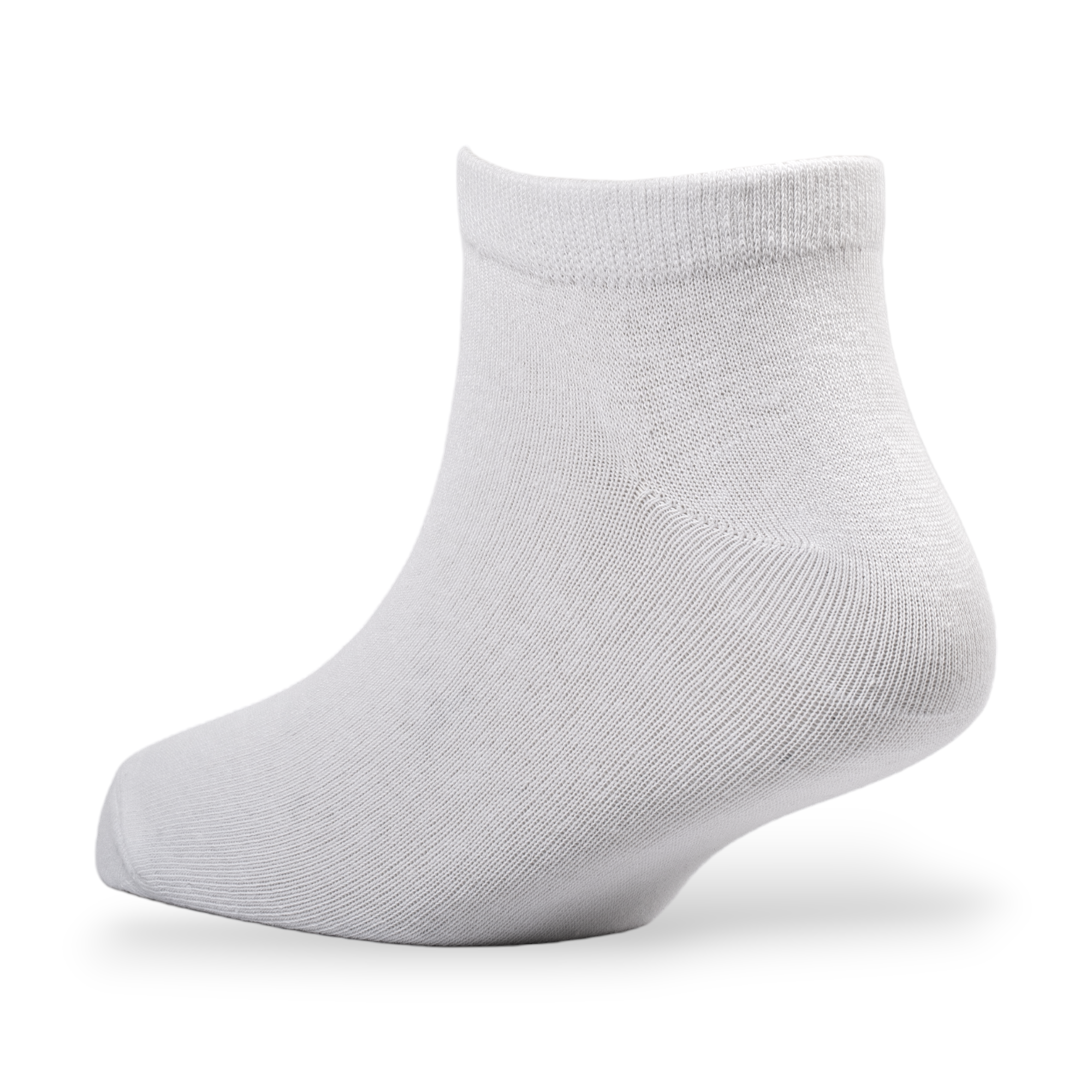 Young Wings Men's White Colour Cotton Fabric Solid Low Ankle Length Socks - Pack of 5, Style no. 1100-M1