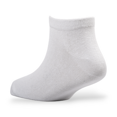 Young Wings Men's White Colour Cotton Fabric Solid Low Ankle Length Socks - Pack of 5, Style no. 1100-M1