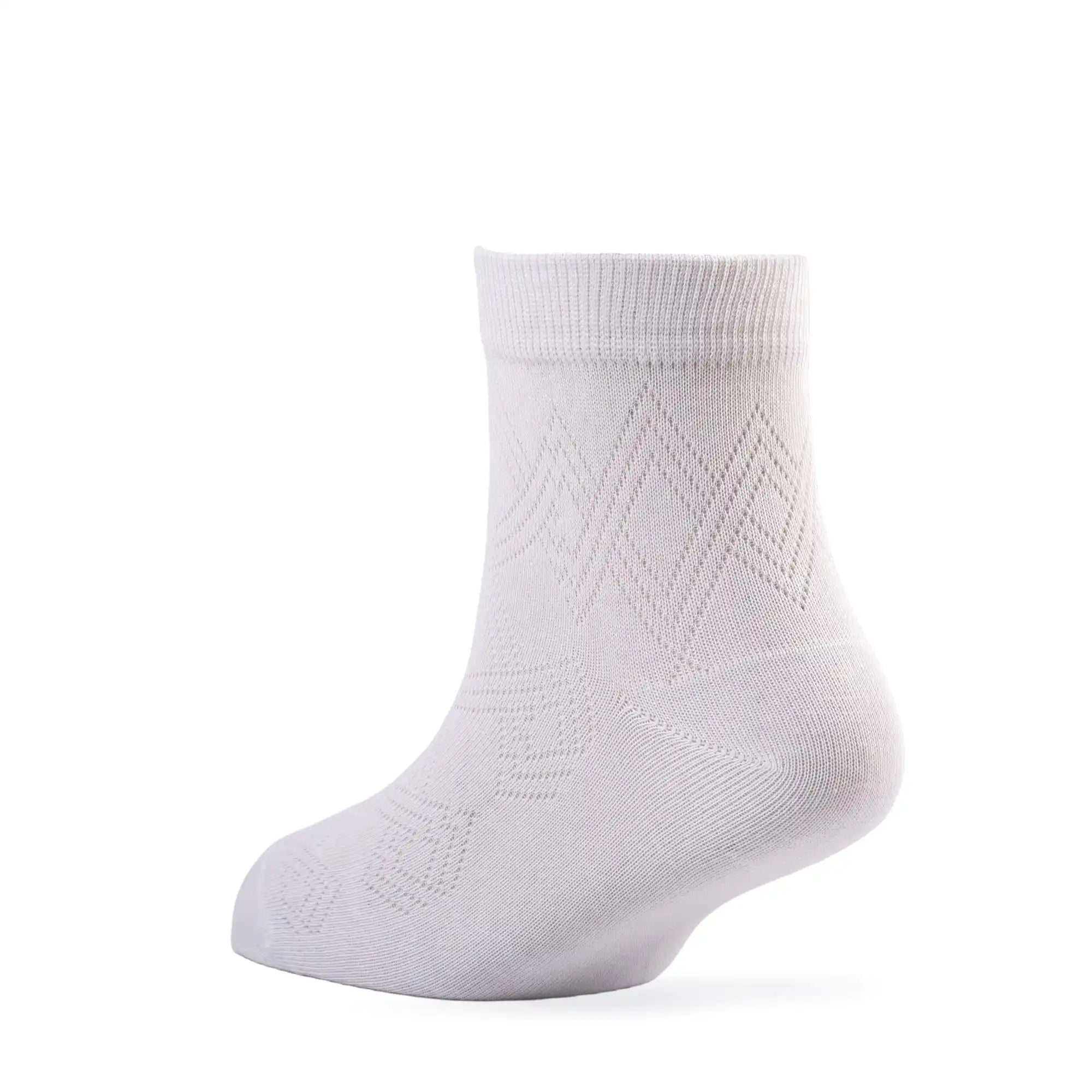 Young Wings Men's White Colour Cotton Fabric Solid Ankle Length Socks - Pack of 5, Style no. 2304-M1