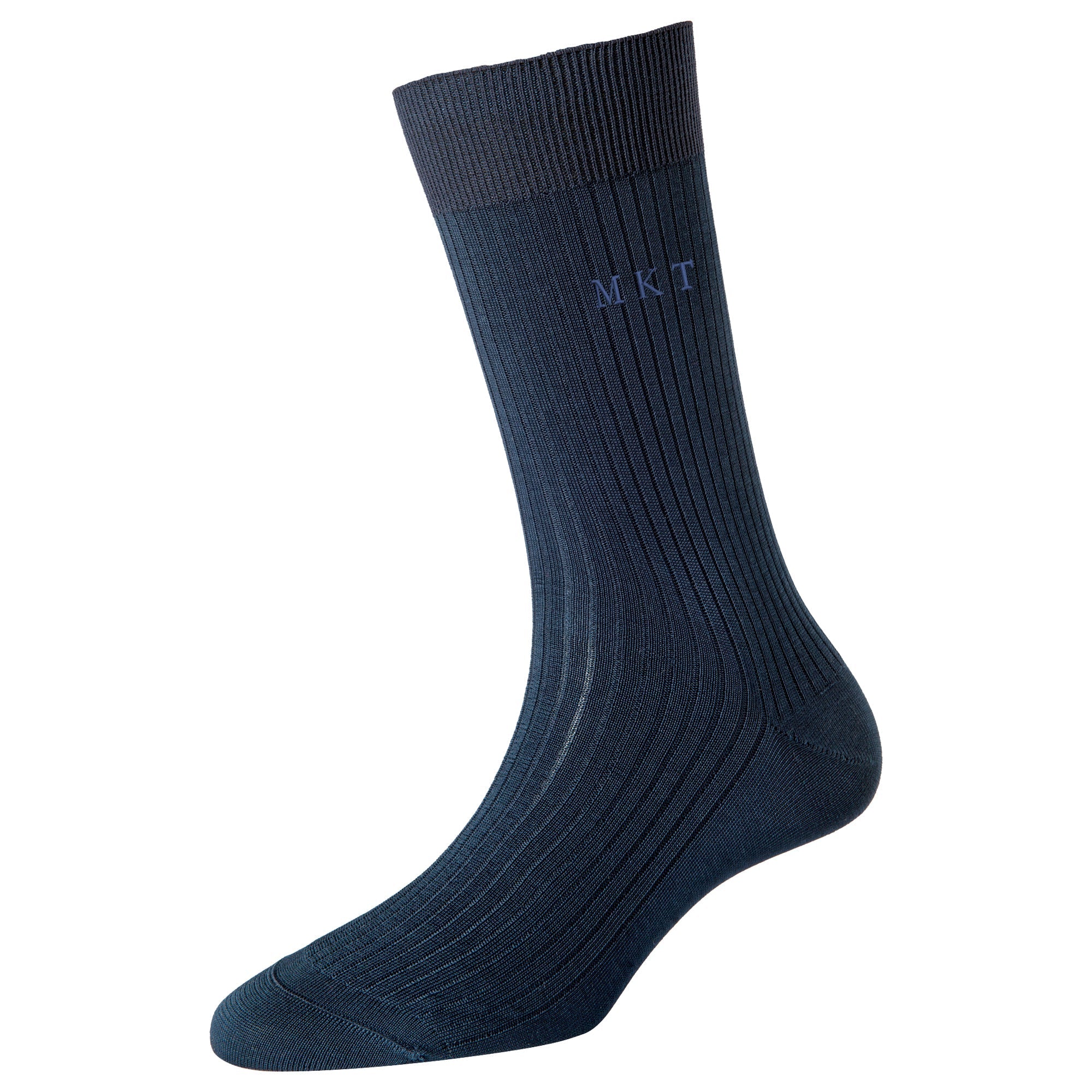 Women's Super Fine 4x1 RIB Monogram Socks