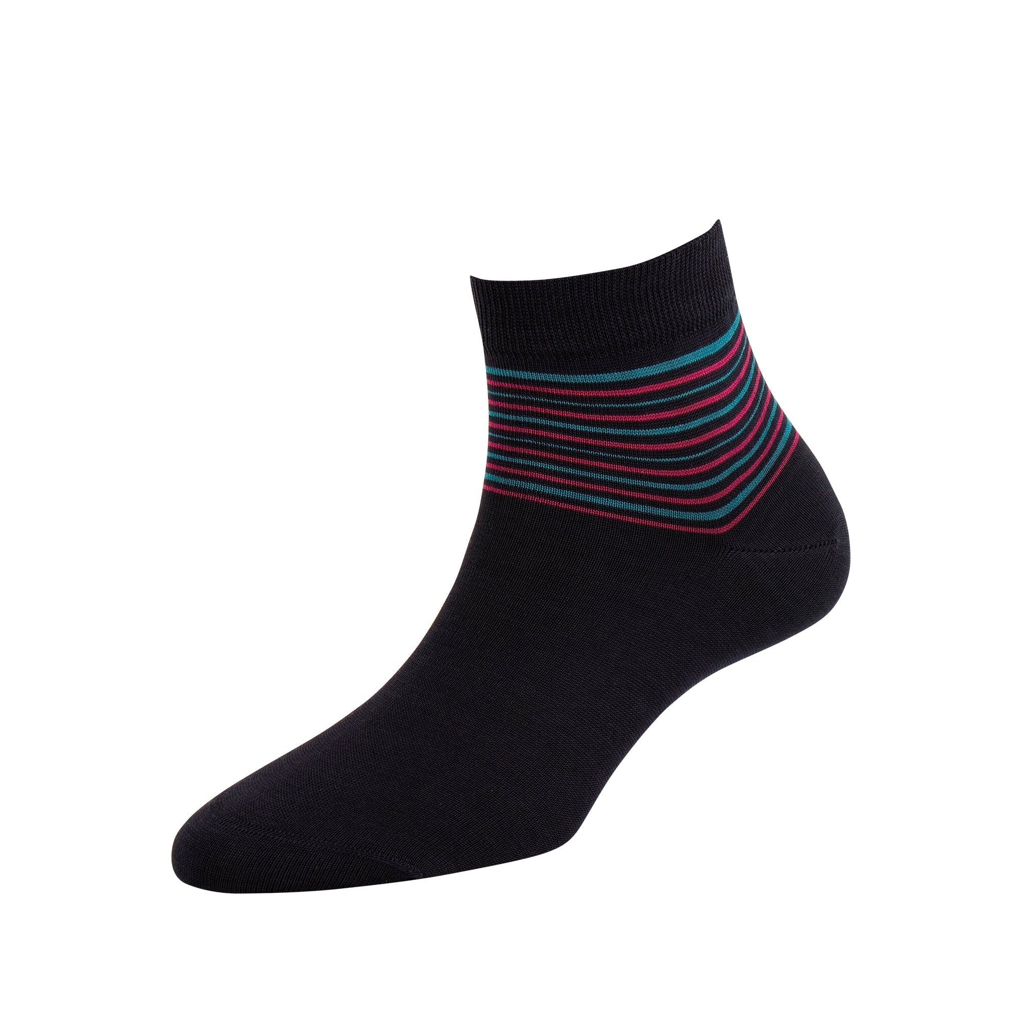Women's Solid Stripe Ankle Socks
