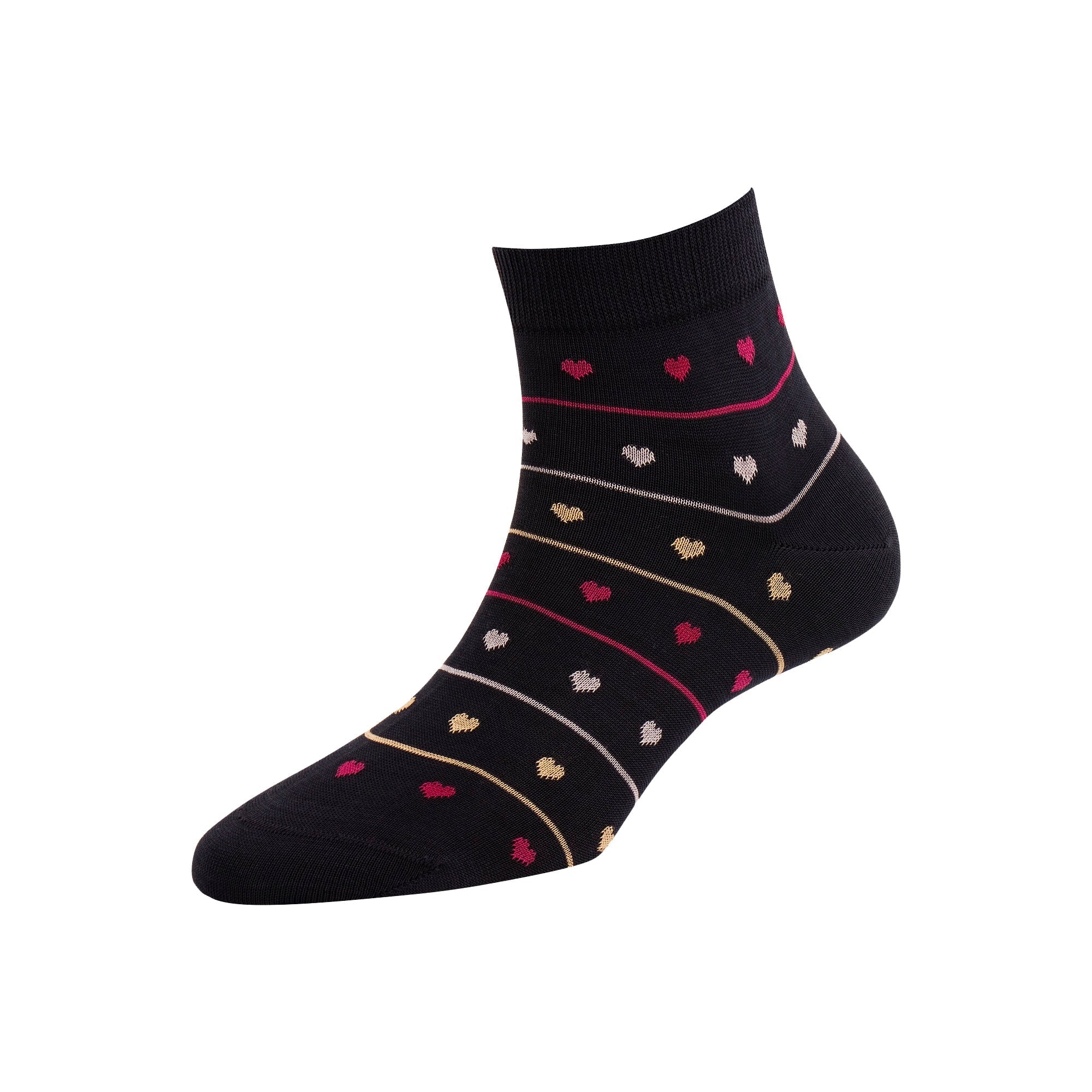 Women's Fashion Heart Stripe Ankle Socks