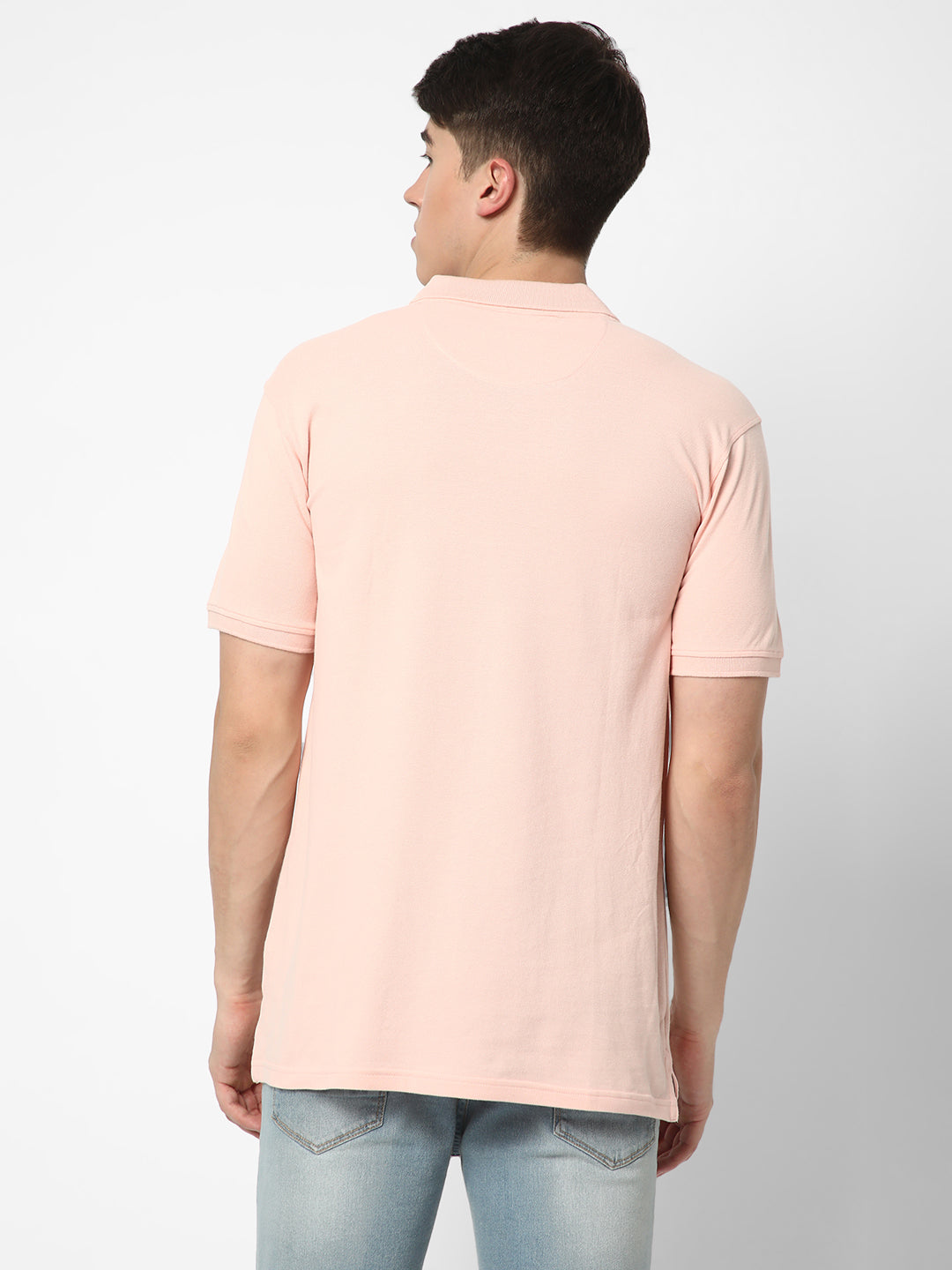 Cotstyle Cotton Fabrics Polo Short Length Plain Half Sleeve Casual & Daily Wear Men's T Shirts - Pack of 1 - Imp Pink Colour
