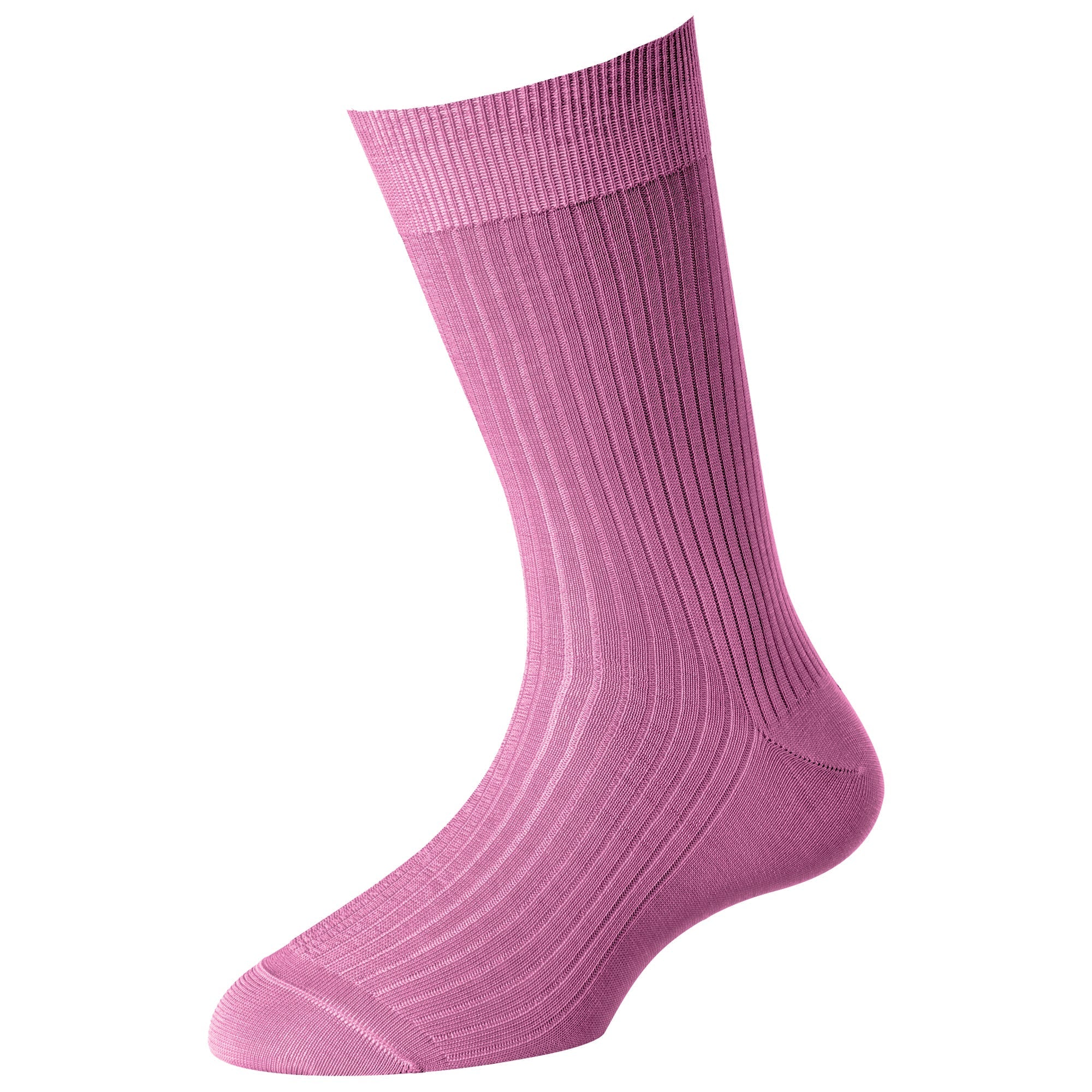 Pale Pink Fine Ribbed Socks