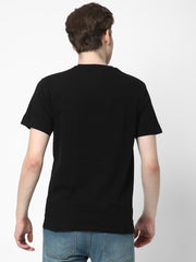 Cotstyle Cotton Fabrics Round Neck Short Length Plain Half Sleeve Casual & Daily Wear Men's T-Shirts -  Pack of 1 - Black