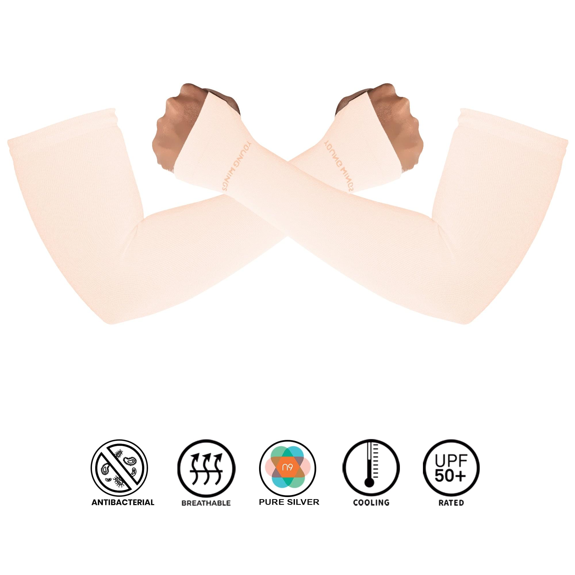 Antibacterial Arm Protectors/Sleeves for Women (Pack of 1 - Pair, UPF 50+)