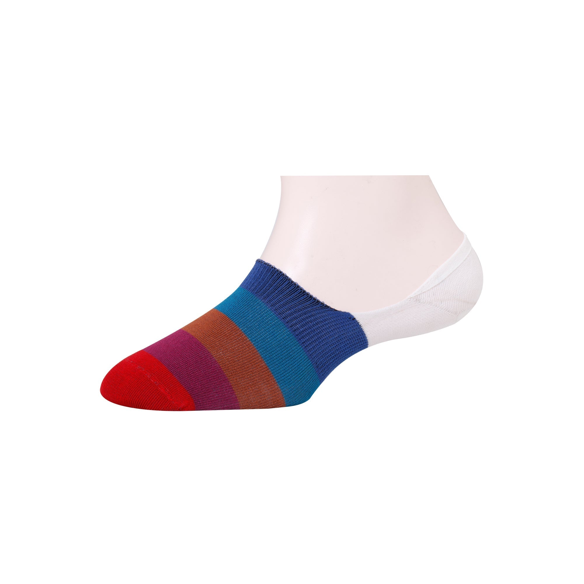 Men's Invisible/No-Show Broad Stripe Socks