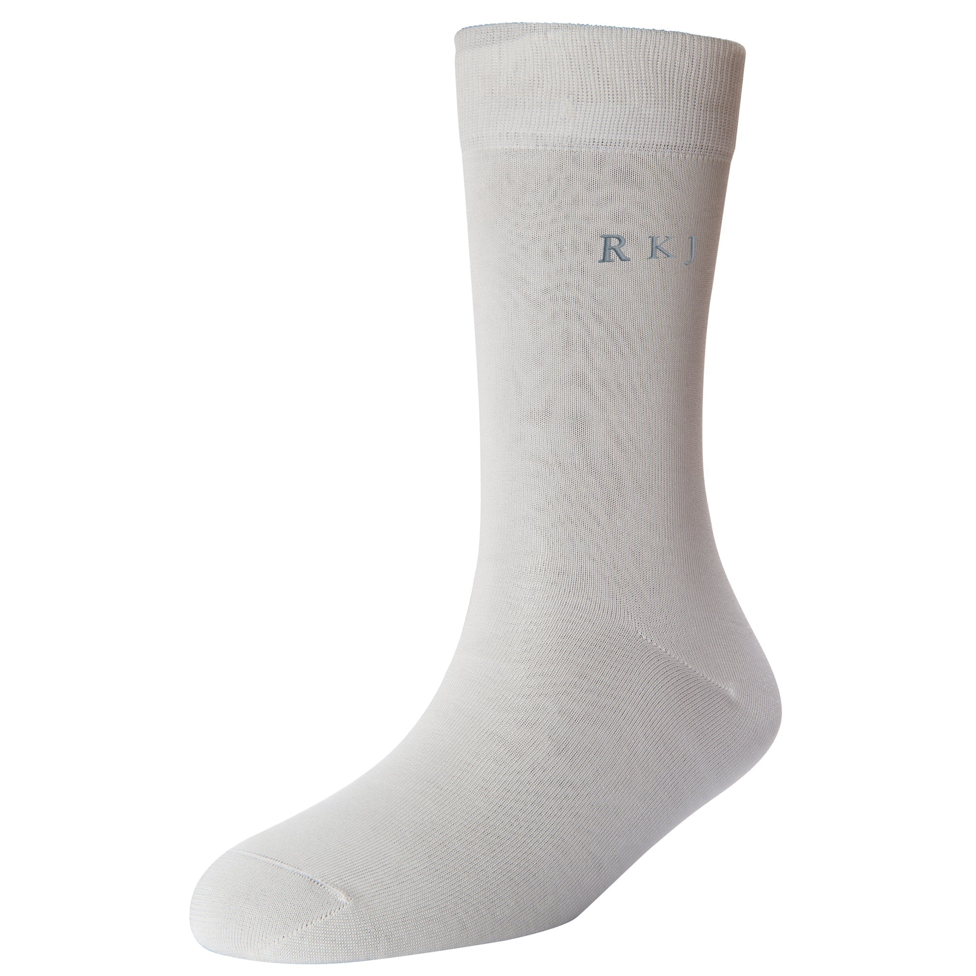 Men's Fine Monogram Standard Length Socks