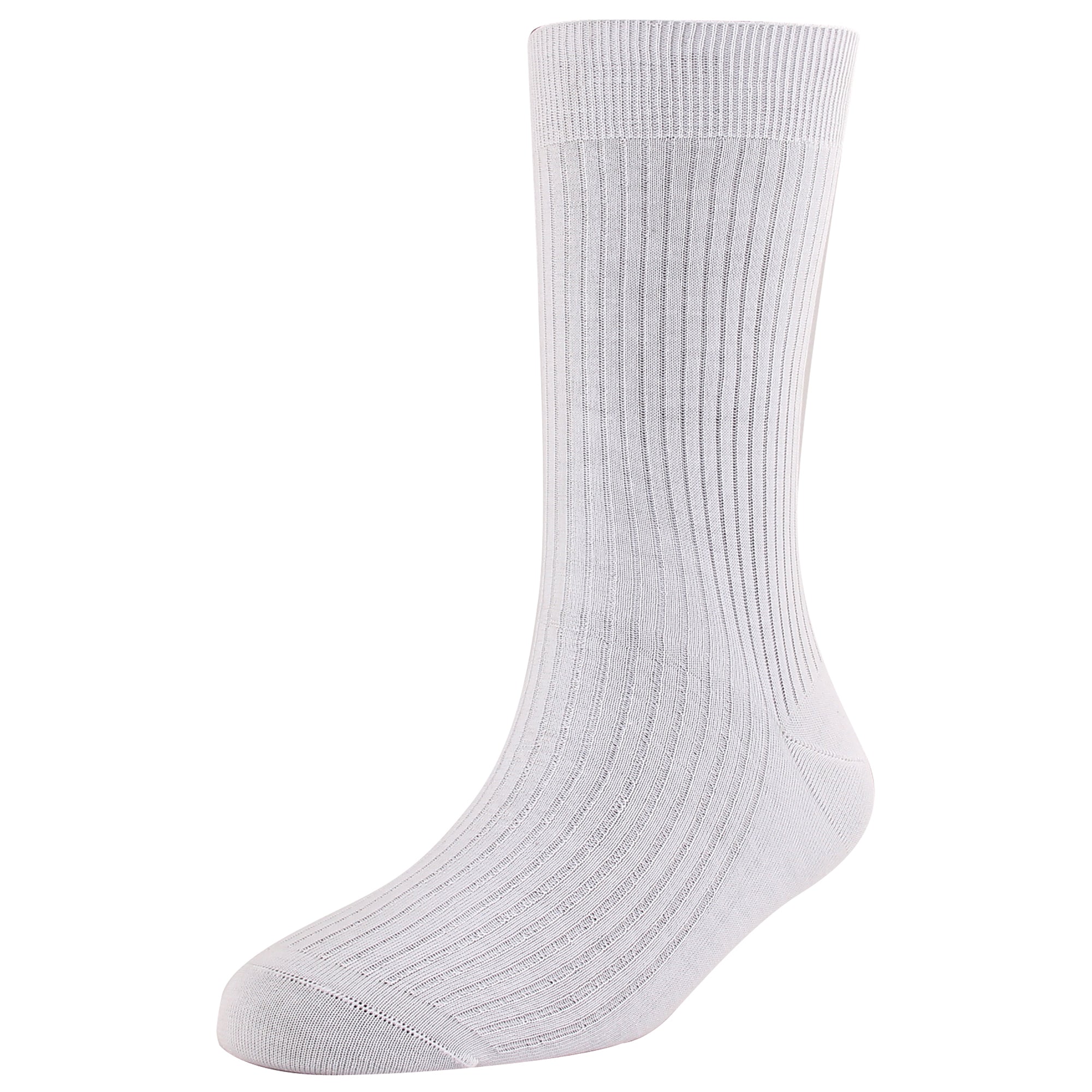 Men's Super Fine 4x1 Rib Monogram Full Length Socks