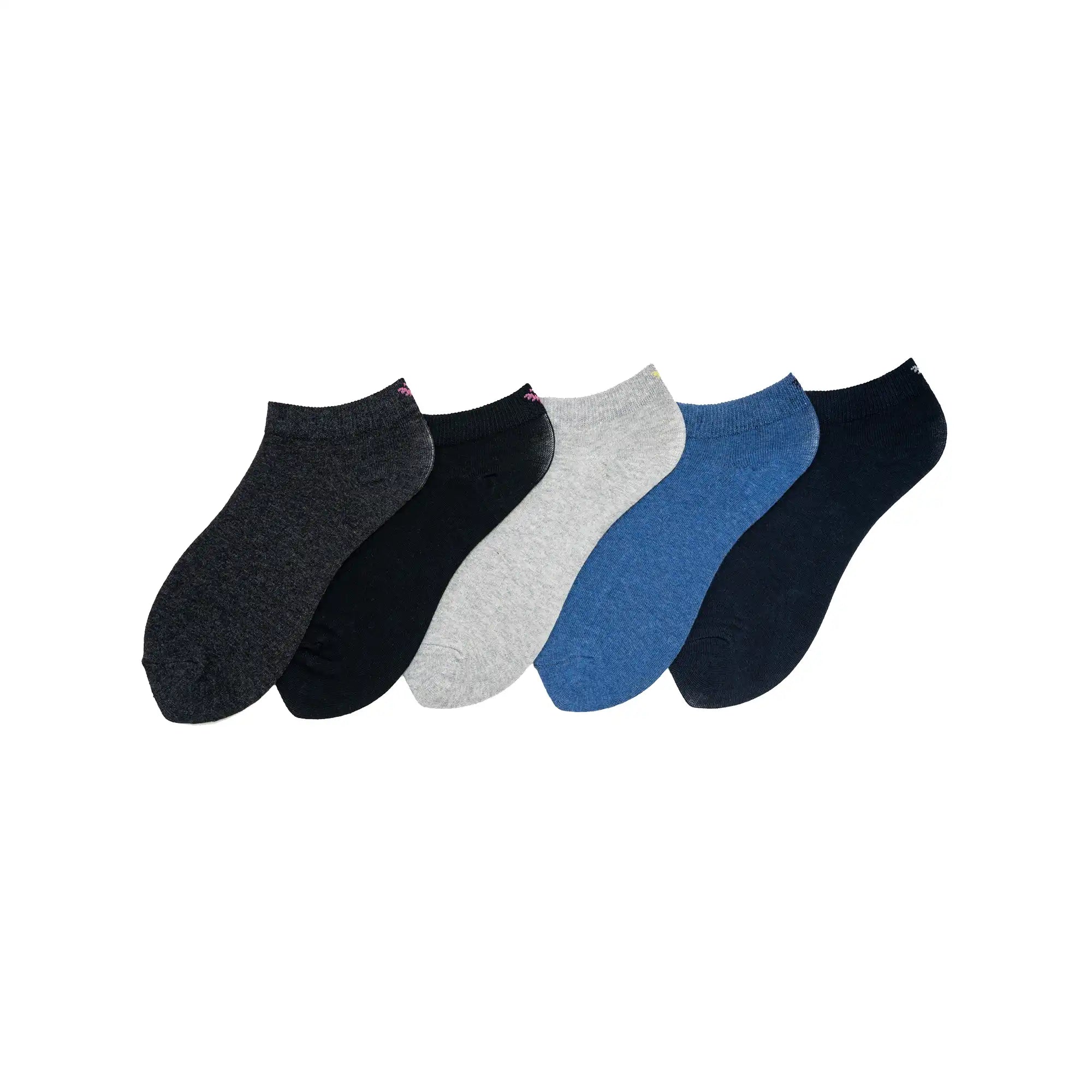Young Wings Women's D.Multi Colour Cotton Fabric Design Low Ankle Length Socks - Pack of 5, Style no. 6101-W