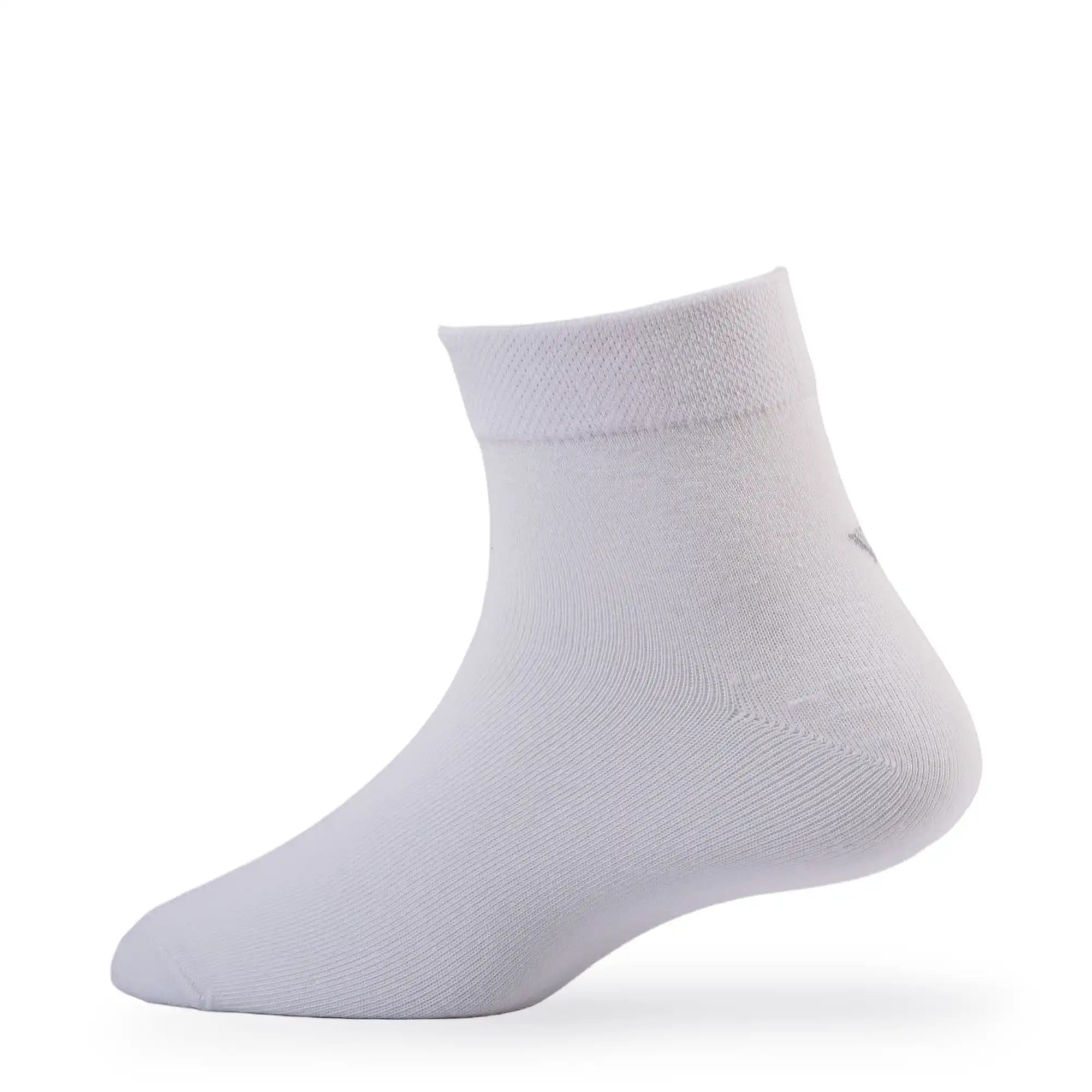 Young Wings Women's White Colour Cotton Fabric Solid Ankle Length Socks - Pack of 5, Style no. 5101-W1