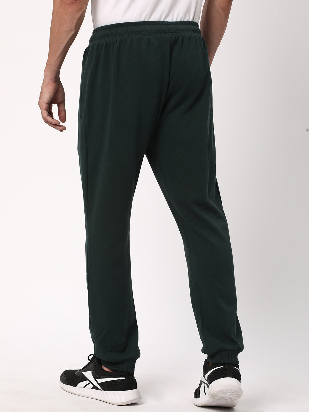 Cotstyle Men's Super Combed Cotton Slim-Fit Casual Joggers with Zipper Pockets - Green, Style no.JR1200