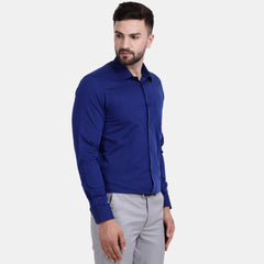 Men's Luthai Supima Mercerised Cotton Bitone Check Textured Slim Fit Shirt