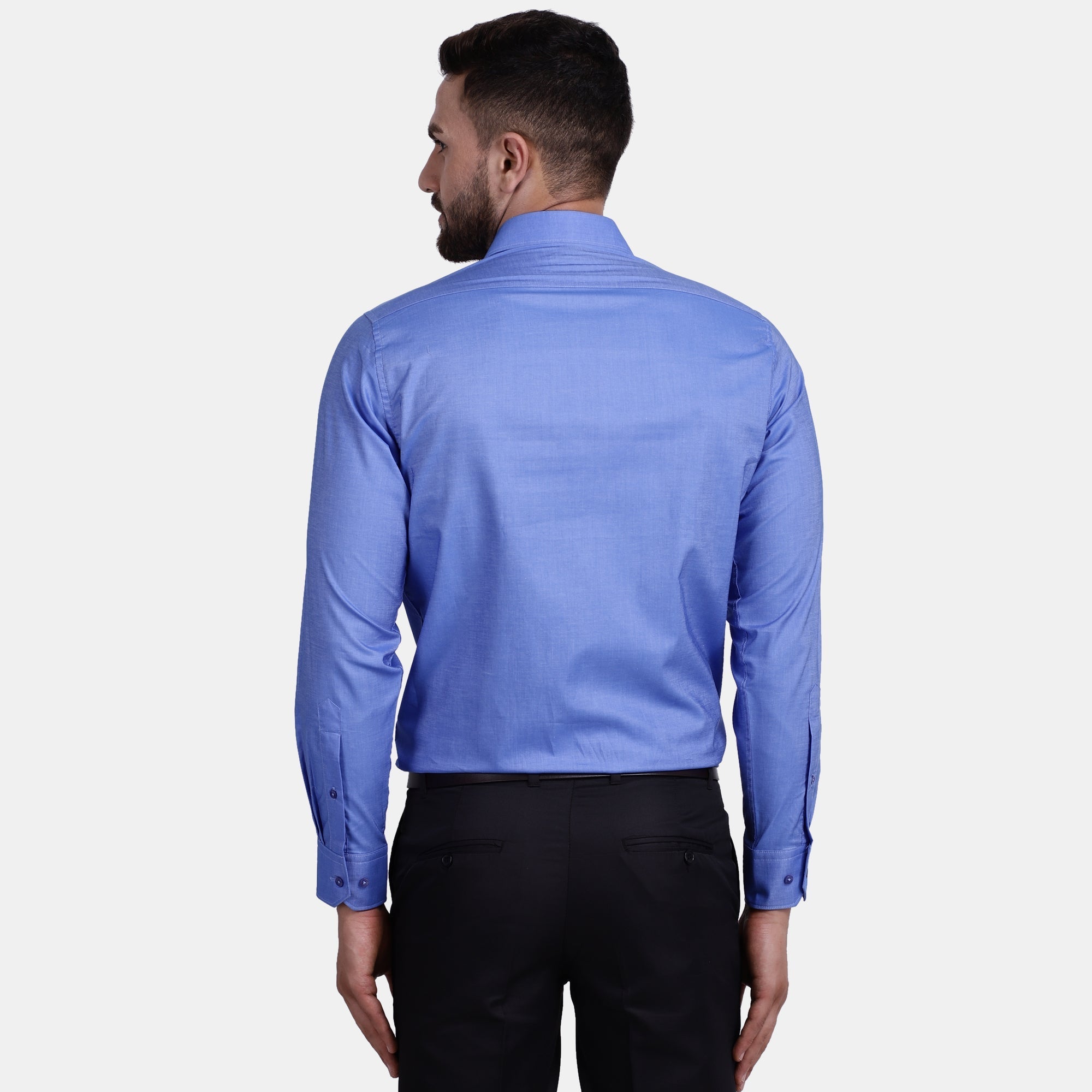 Men's Luthai Supima Mercerised Cotton Solid Regular Fit Dress Shirt