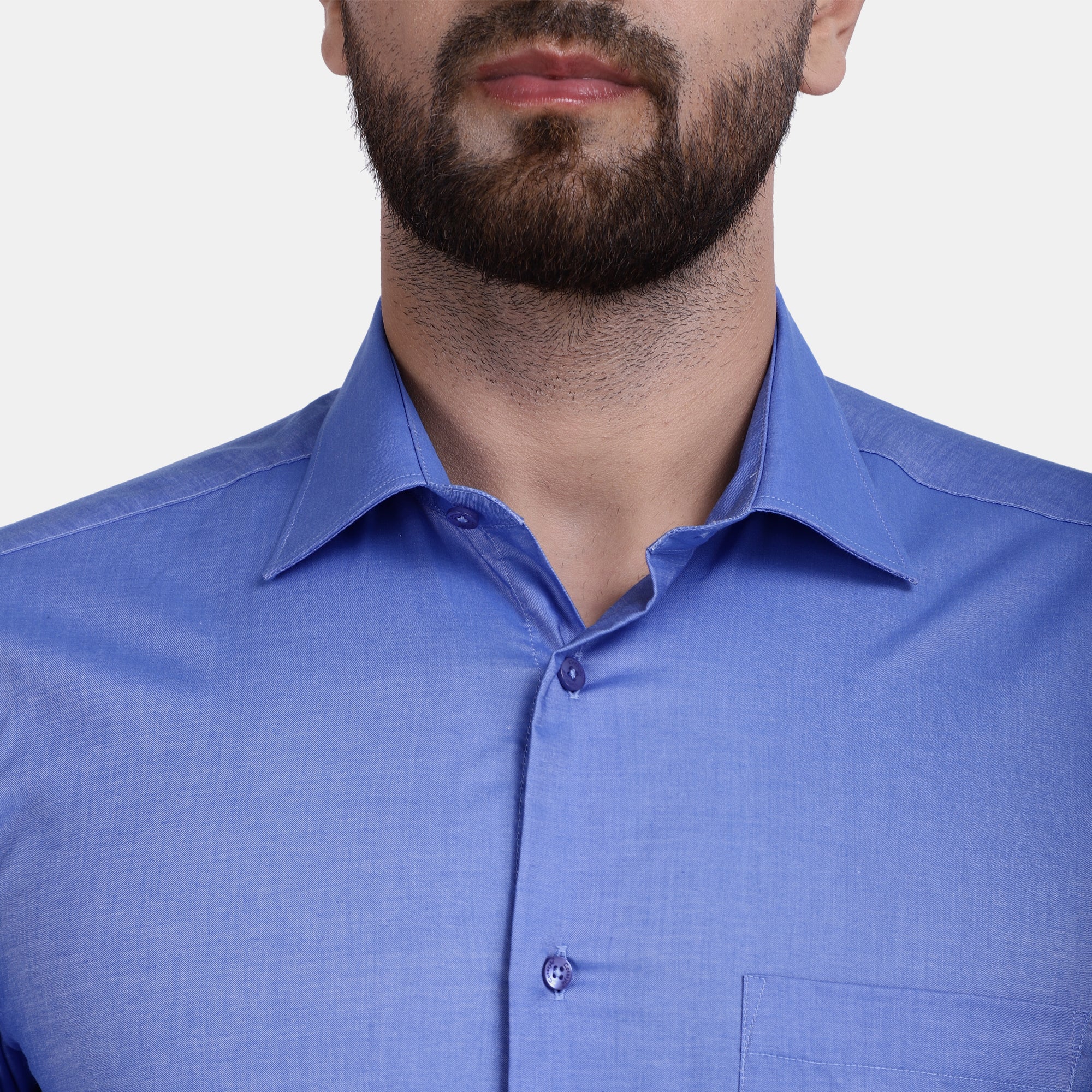 Men's Luthai Supima Mercerised Cotton Solid Regular Fit Dress Shirt