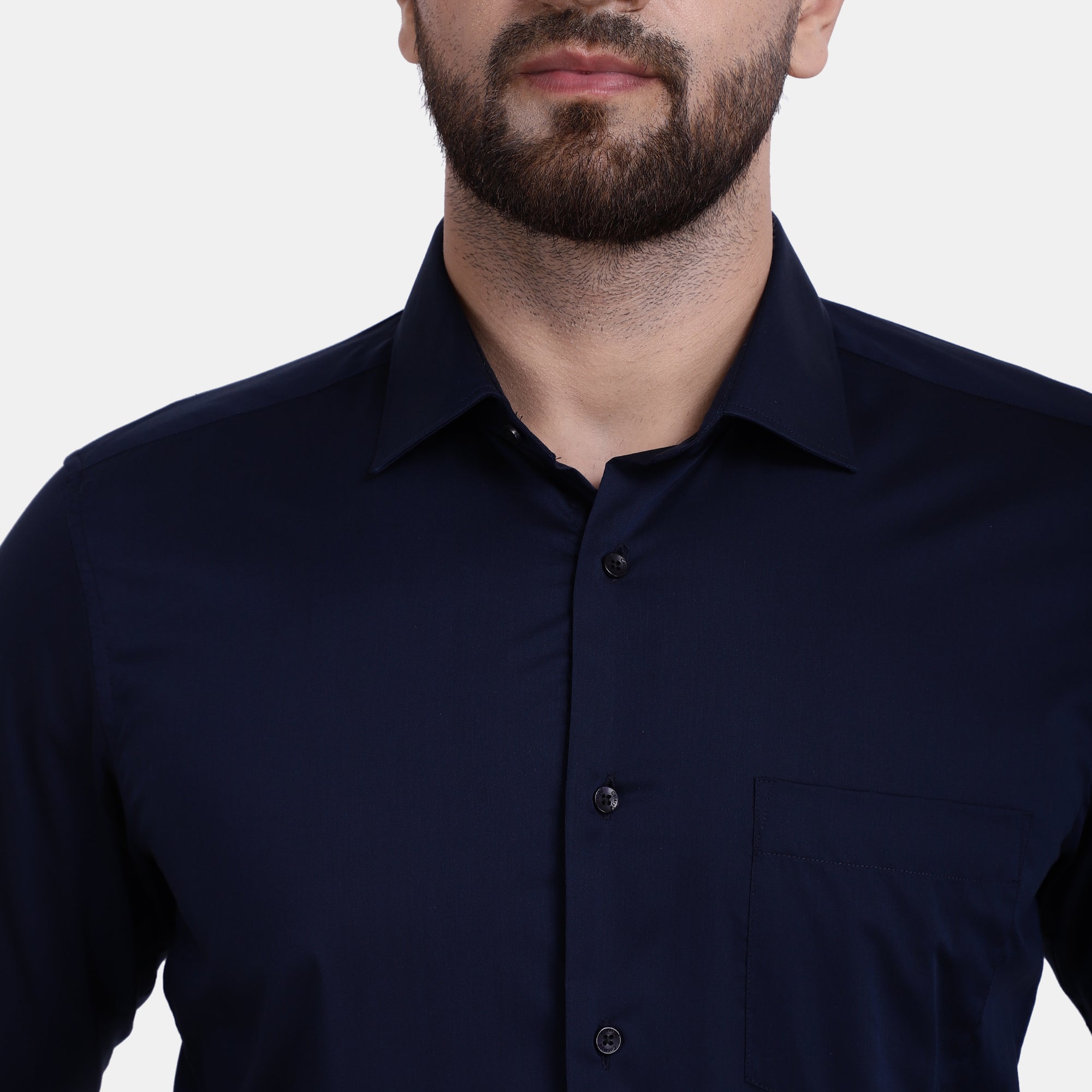 Men's Luthai Supima Mercerised Cotton Solid Regular Fit Dress Shirt