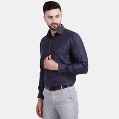 Men's Luthai Supima Mercerised Cotton Subtle Textured Jacquard Design Regular Fit Shirt