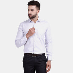 Men's Luthai Supima Mercerised Cotton Abstract Pattern with Satin Textured Jacquard Design Regular Fit Shirt