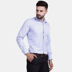 Men's Luthai Supima Mercerised Cotton Medium Check Jacquard Design Regular Fit Dress Shirt