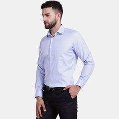 Men's Luthai Supima Mercerised Cotton Medium Check Jacquard Design Regular Fit Dress Shirt