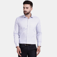 Men's Luthai Supima Mercerised Cotton Pin Check Jacquard Design Regular Fit Dress Shirt