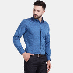 Men's Luthai Supima Mercerised Cotton Floral Jacquard Design Regular Fit Shirt