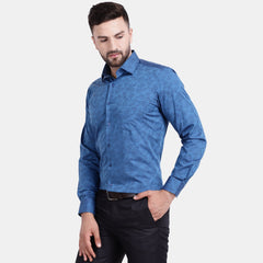 Men's Luthai Supima Mercerised Cotton Floral Jacquard Design Regular Fit Shirt