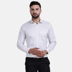 Men's Luthai Supima Mercerised Cotton Verticle Pin Stripe Design Regular Fit Dress Shirt